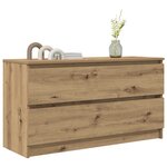 vidaXL Meuble TV chêne artisanal 100x35x54 cm bois d'ingénierie