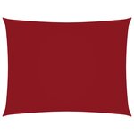 vidaXL Voile de parasol Tissu Oxford rectangulaire 2 5x3 5 m Rouge