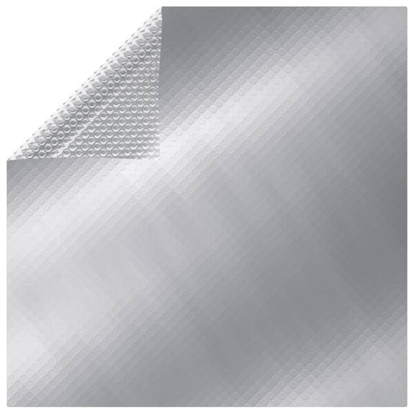 vidaXL Film solaire de piscine PE rectangulaire flottant 6x4 m Argenté