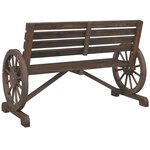 vidaXL Banc de jardin 2 places bois de sapin massif