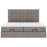 VidaXL Cadre de lit ottoman avec matelas taupe 180x200 cm tissu