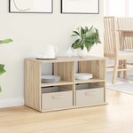 vidaXL Support de télévision avec tiroir Chêne Sonoma 79 x 40 x 48 cm