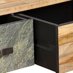 vidaXL Table basse Teck de récupération massif 90x65x40 cm