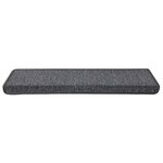vidaXL Tapis d'escalier 30 pièces 65 x 21 x 4 cm Gris foncé Bord rectangulaire