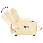 vidaXL Fauteuil de massage électrique Crème Similicuir