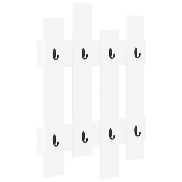 vidaXL Porte-manteau mural Blanc 60 x 3 x 82 cm Bois d'ingénierie