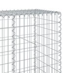 vidaXL Panier gabion avec couvercle 100x50x200 cm fer galvanisé