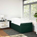 vidaXL Sommier à lattes de lit avec matelas Vert foncé 100x200 cm