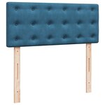 vidaXL Sommier à lattes de lit et matelas bleu 120x200 cm velours