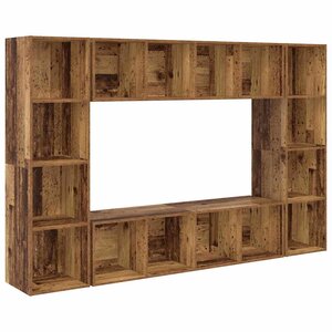 vidaXL Meuble TV 4 Pièces Marron 37 x 37 x 142.5 cm Bois d'ingénierie