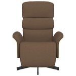vidaXL Fauteuil inclinable avec repose-pieds marron tissu