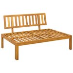 vidaXL Unité de canapé du milieu Gris Naturel et Foncé Bois d'acacia