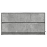vidaXL Meuble TV avec LED gris béton 100x34x50 cm bois d'ingénierie