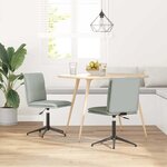 vidaXL Chaises à manger lot de 2 Gris clair Velours