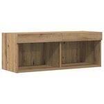 vidaXL Meuble TV chêne artisanal 80 x 30 x 30 cm Bois d'ingénierie