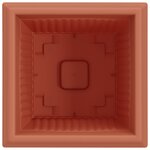 vidaXL Pot de Fleurs Carré 24 Pièces Rouge brique 38 x 38 x 30 cm