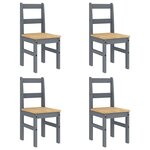 vidaXL Ensemble à manger Panama 5 Pièces gris bois de pin massif