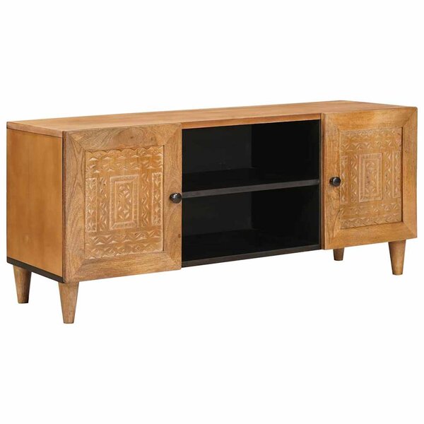 vidaXL Unites TV Marron Clair 105 x 33 x 46 cm Bois de mangue massif