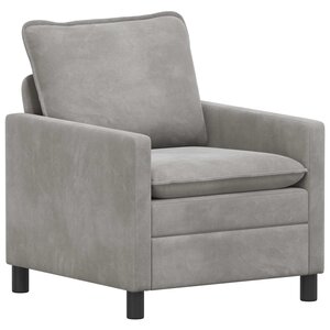 vidaXL Canapé Gris clair 76 x 81 x 87 5 cm Velours