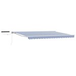 vidaXL Auvent rétractable électrique Bleu et Blanc 4 5 × 3 m