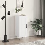 vidaXL Buffet Blanc brillant 34 5x34x90 cm Bois d'ingénierie