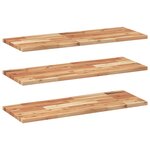 vidaXL Étagères flottantes 3 Pièces 100x30x2 cm acacia massif à l'huile