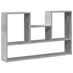 vidaXL Étagère murale gris béton 99x15x60 cm bois d'ingénierie