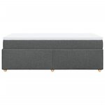vidaXL Sommier à lattes de lit et matelas Gris foncé 90x190 cm Tissu