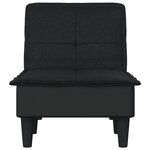 vidaXL Chaise longue noir tissu