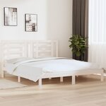 vidaXL Cadre de lit Blanc Bois massif 180x200 cm Super King