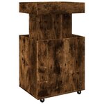 vidaXL Chariot de bar chêne fumé 50x41x89 cm bois d'ingénierie