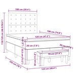 vidaXL Sommier à lattes de lit avec matelas blanc 120x190cm similicuir