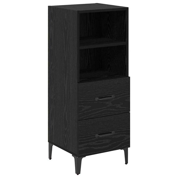 vidaXL Buffet Chêne noir 34 x 34 5 x 90 cm Bois d'ingénierie