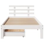 vidaXL Cadre de lit avec tiroirs sans matelas blanc 90x190 cm