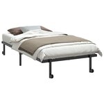 vidaXL Cadre de lit sans matelas pliable noir 100x200 cm acier
