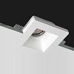 Support spot gu10 led carré blanc 120x120mm - silamp