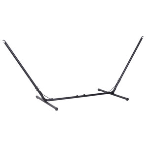 Support pied de hamac réglable structure robuste métal époxy noir dim. 3 08-3 80L x 1 08l x 1 20H m