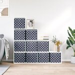 vidaXL Boîtes de rangement pliables 10 Pièces 32x32x32 cm tissu intissé