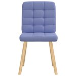 vidaXL Chaises à manger lot de 6 bleu jean tissu