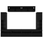 vidaXL Ensemble de meuble TV mural 6 Pièces Chêne noir 30.5 x 30 x 102 cm