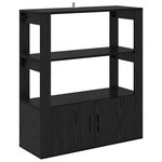 vidaXL Buffet Chêne noir 30 x 80 x 90 cm Bois d'ingénierie