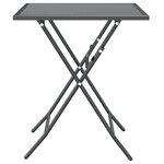 vidaXL Mobilier à dîner de jardin 5 Pièces Maille Métal Anthracite