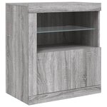 vidaXL Buffet avec lumières LED sonoma gris 283x37x67 cm