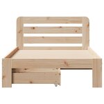 vidaXL Cadre de lit sans matelas 75x190 cm bois de pin massif