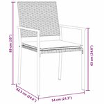 vidaXL Ensemble de salle à manger de jardin de 7 pièces avec coussins en poly rotin noir.