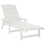 vidaXL Transats 2 Pièces blanc 162x53x98.5 cm HDPE