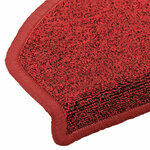 vidaXL Tapis d'escalier auto-adhésifs 15 Pièces Rouge 80 x 24 5 x 3 5 cm
