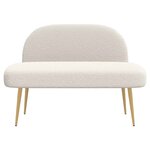 vidaXL Banc rembourré avec dossier Crème 110 x 60 x 76 cm Bouclé