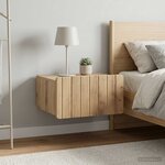 vidaXL Cabinet de chevet mural 2 pc Chêne artisanal 49 x 34 5 x 24 cm