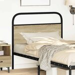 vidaXL Tête de lit chêne sonoma 100 cm acier et bois d'ingénierie